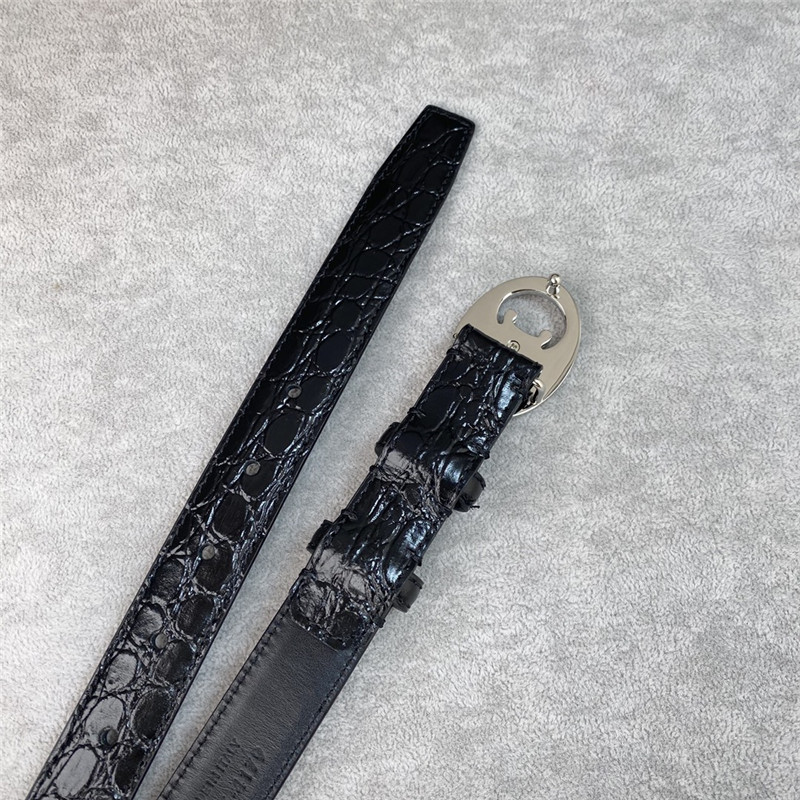 Ce1i*e crocodile pattern cowhide mid-waist belt