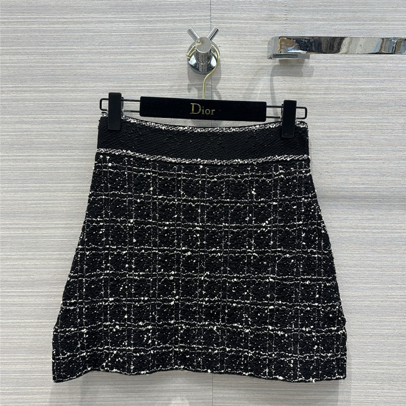 D10r woven pattern knitted short skirt replica clothing