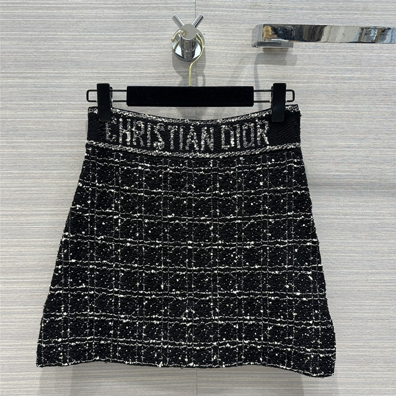 D10r woven pattern knitted short skirt replica clothing
