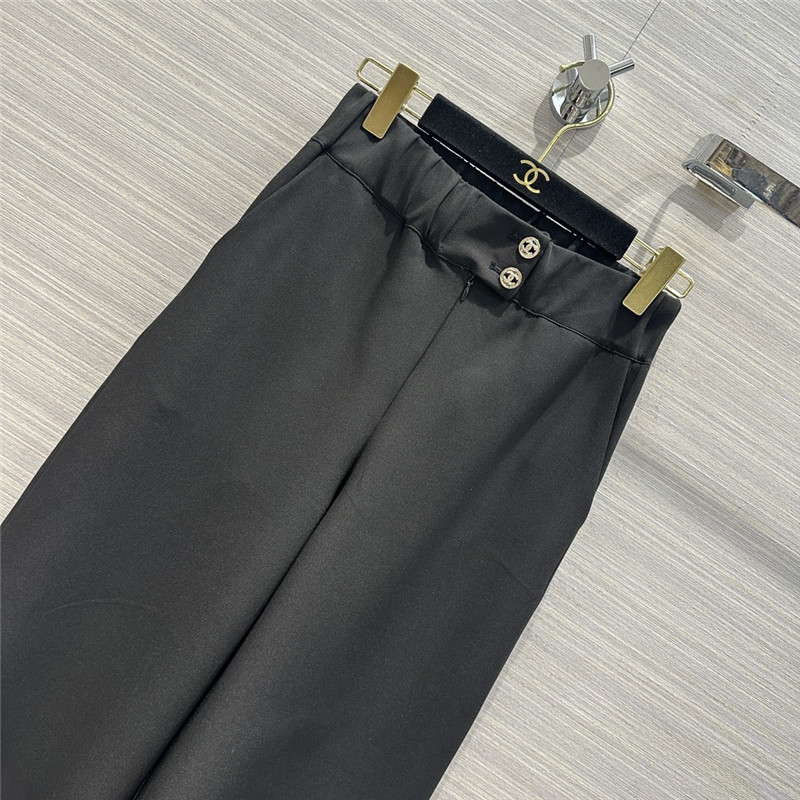 Ch**el straight wide leg floor mopping pants replicas clothes