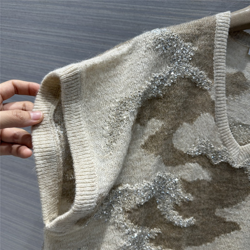 BC mohair wool knitted V-neck vest replica clothes