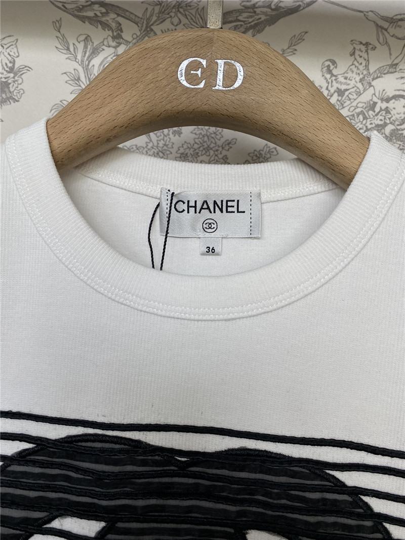 Ch**el new double c t-shirt replica designer clothes