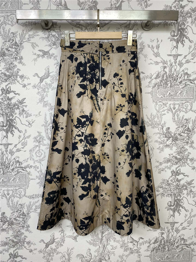 D10r ink floral tie-dye skirt replica clothes
