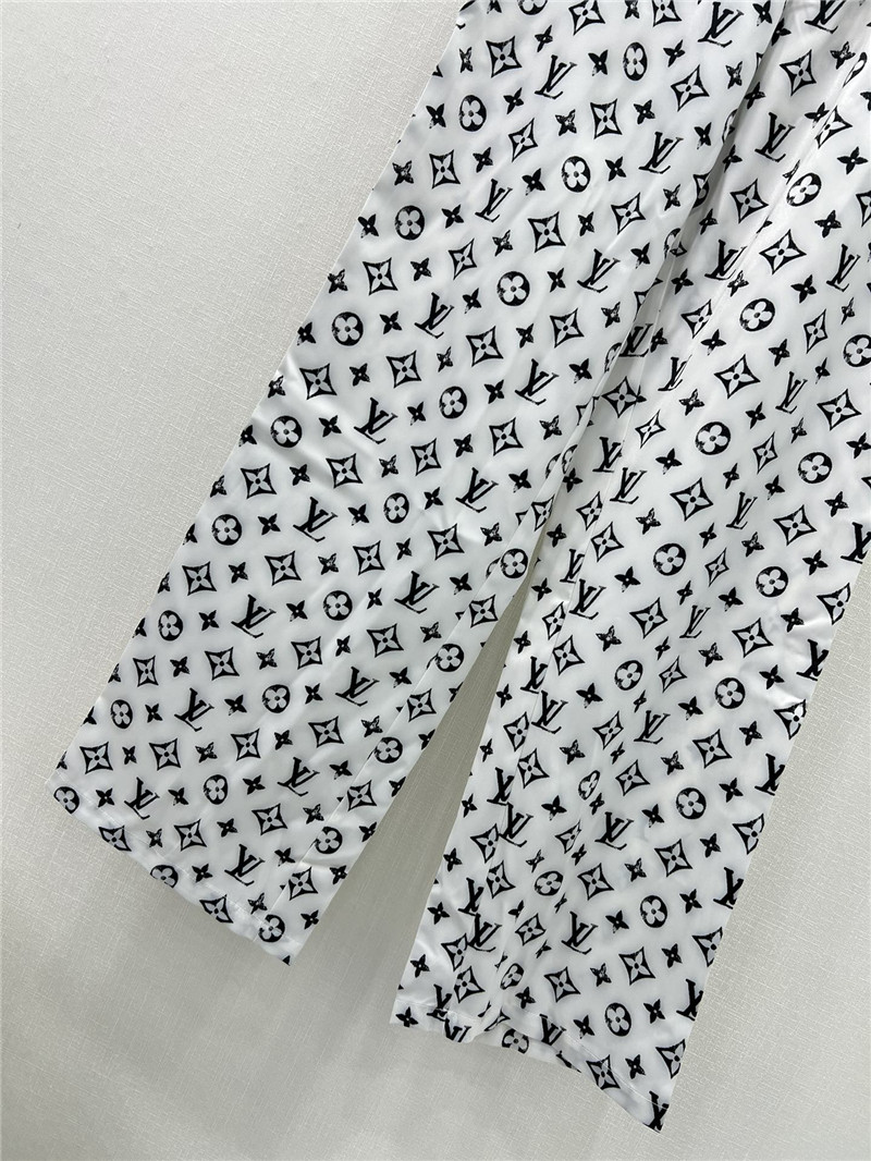 l0vis Vvtt0n lv high waist elastic wide leg pants replica clothes