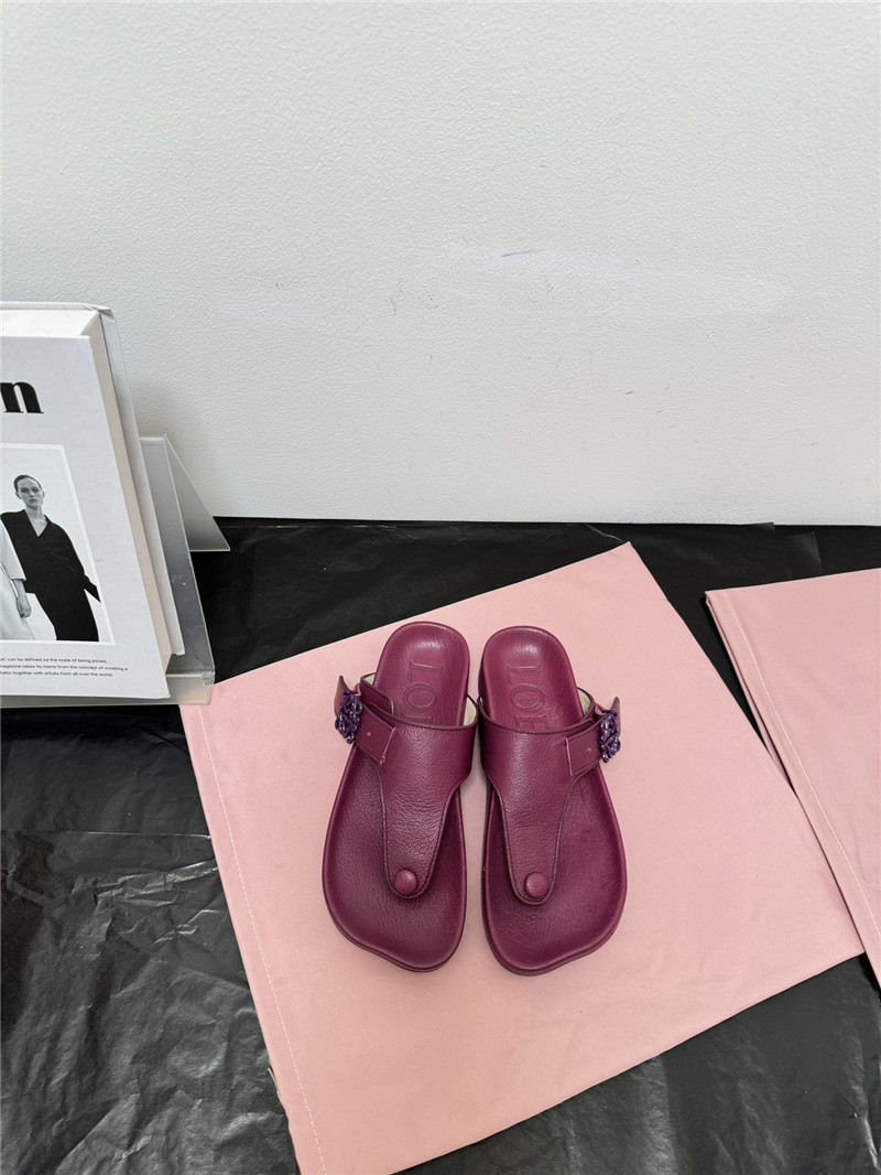L0ew* new leather slippers for couples