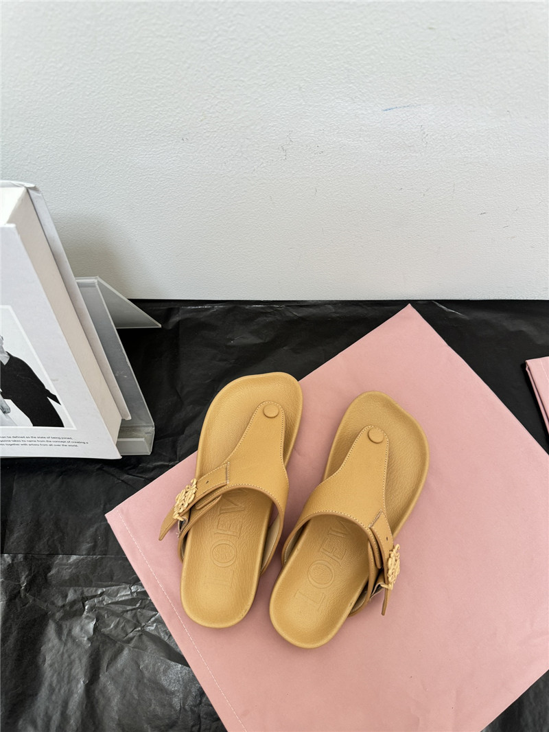 L0ew* new leather slippers for couples