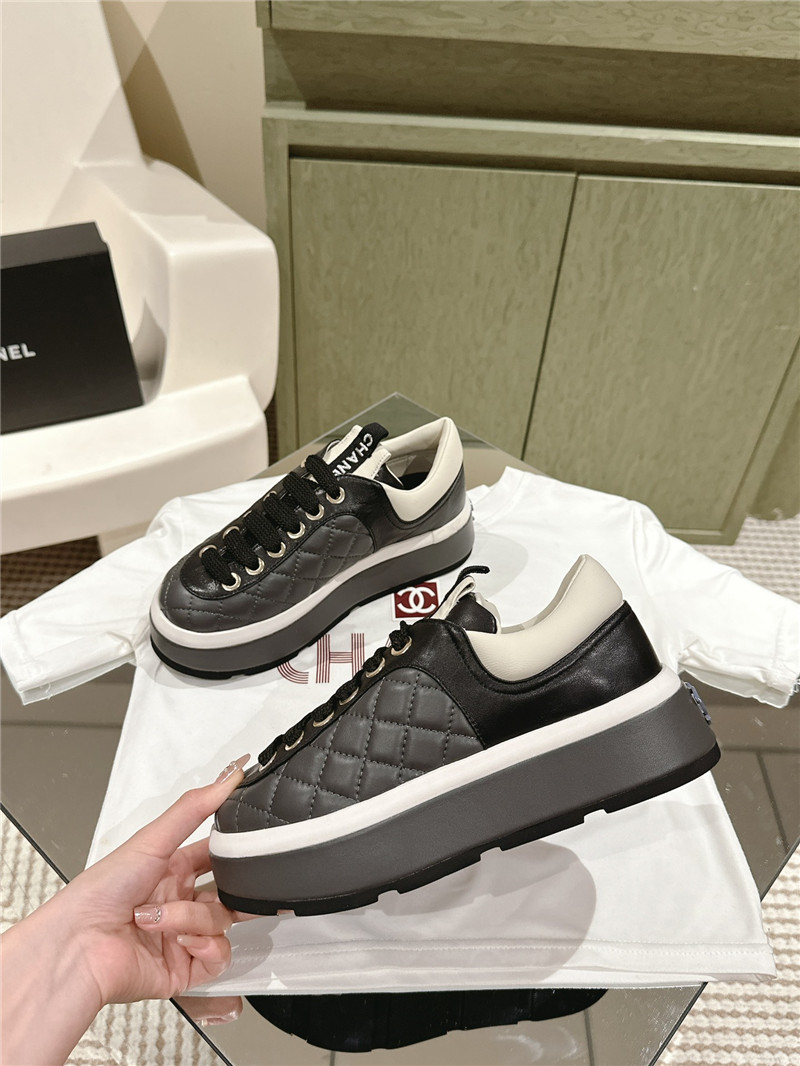 Ch**el platform white sneakers