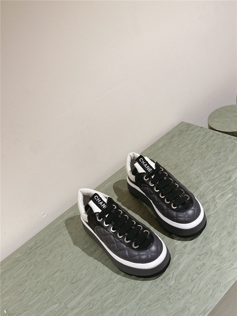 Ch**el platform white sneakers