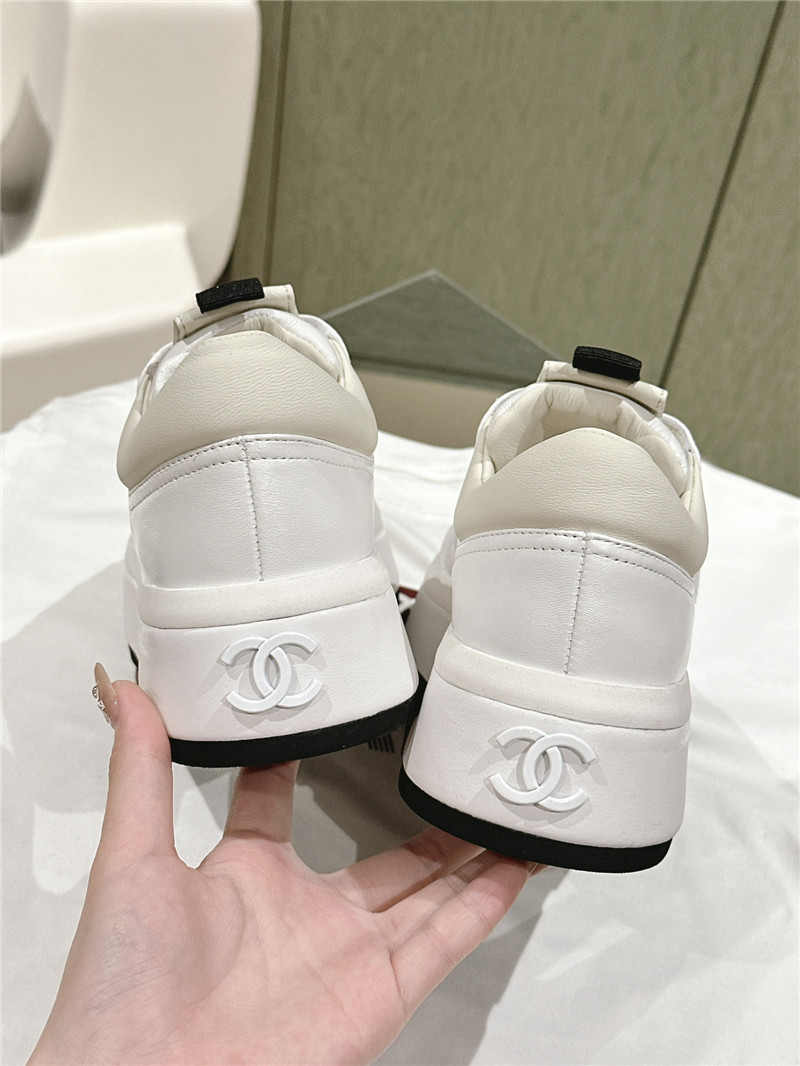 Ch**el platform white sneakers sale