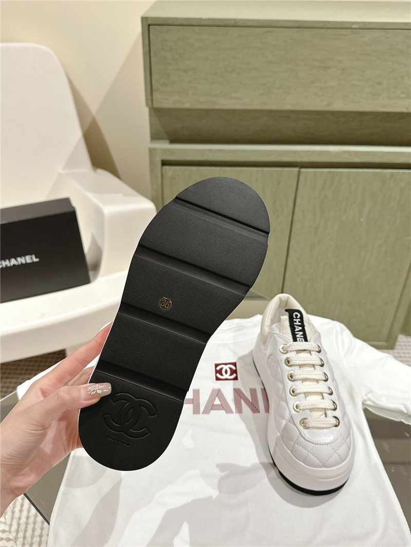 Ch**el platform white sneakers sale