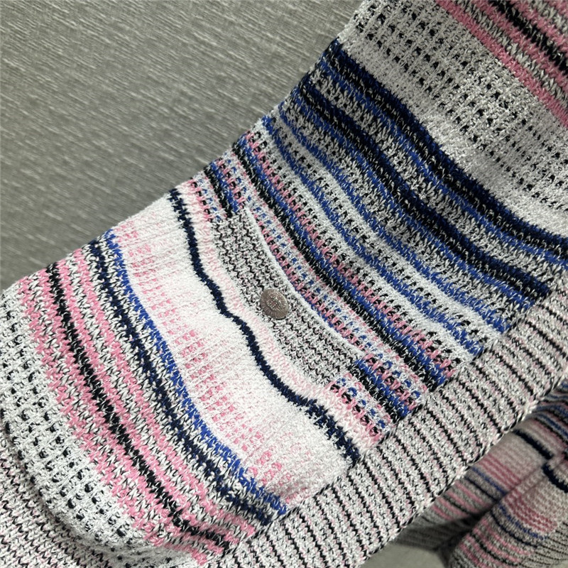 Ch**el colorful striped knitted vest cardigan replicas clothes