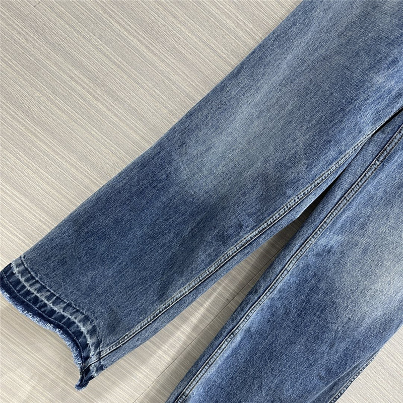 D10r mid-high waist double pocket straight jeans replicas clothes