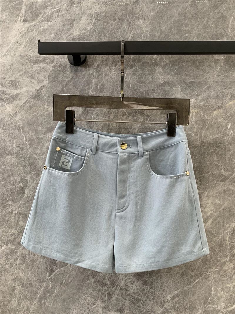 F**di denim shorts replica designer clothing websites