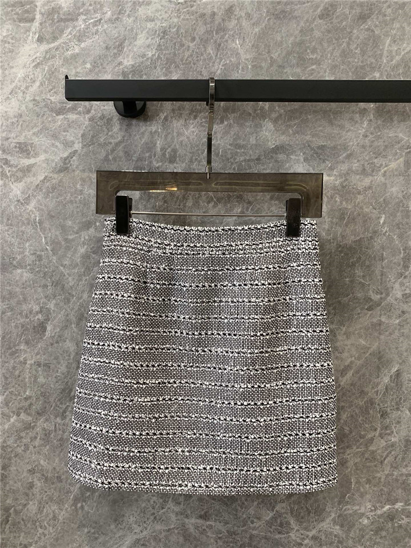 Ch**el gray soft nylon skirt cheap replica designer clothes