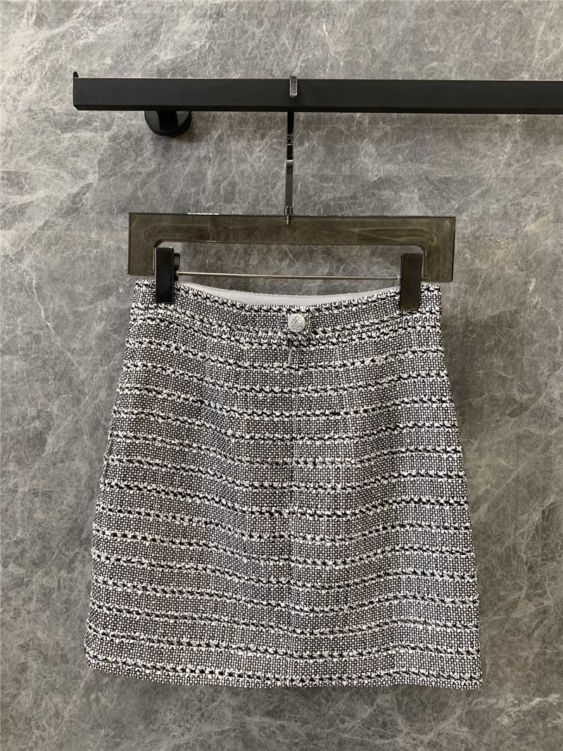 Ch**el gray soft nylon skirt cheap replica designer clothes