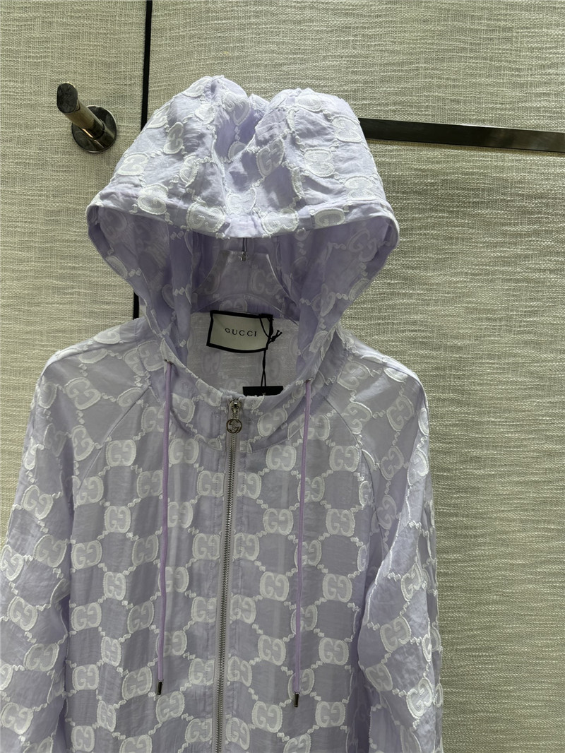 Gvc*1 jacquard logo hooded jacket replica d&g clothing