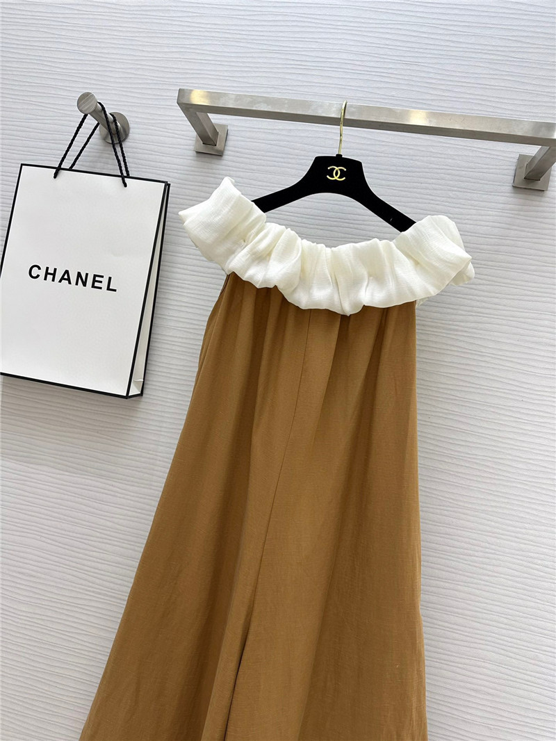 Ch**el boat neck silk and linen jumpsuit replica clothing sites