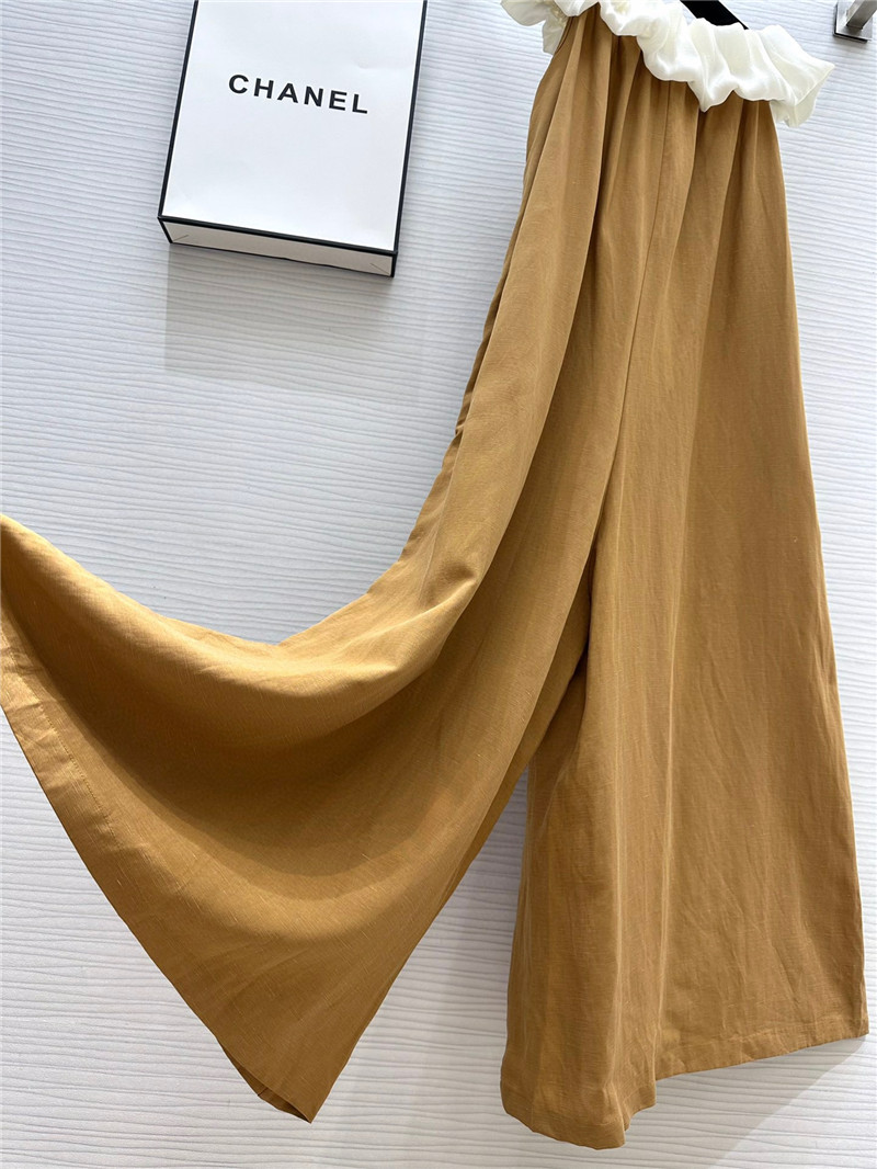 Ch**el boat neck silk and linen jumpsuit replica clothing sites