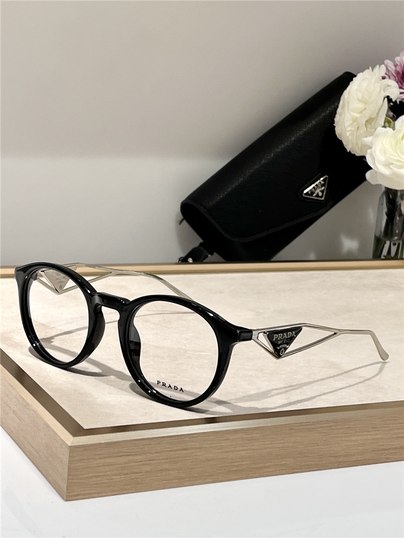 Pra*a small round frame plain frame glasses