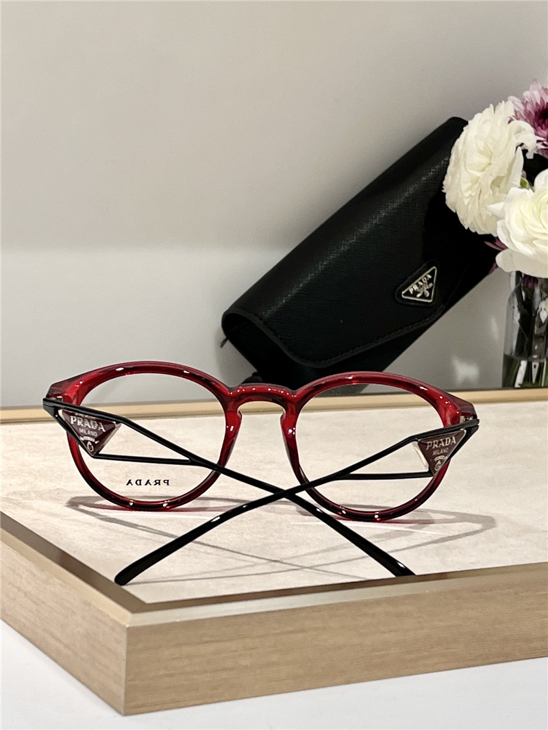Pra*a small round frame plain frame glasses