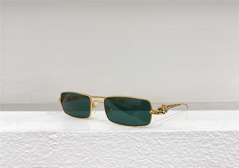 C A R T I E R Rimless Leopard Sunglasses