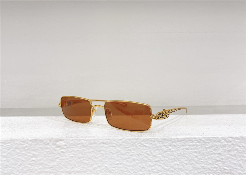 C A R T I E R Rimless Leopard Sunglasses