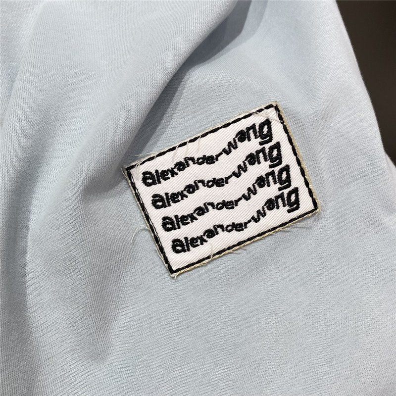 A1exa*der wang letter logo round neck t-shirt replicas clothes