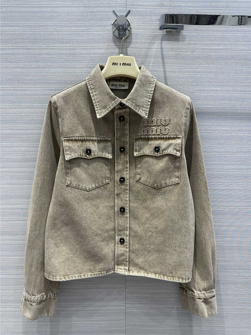 M1um1u denim jacket replica designer clothes