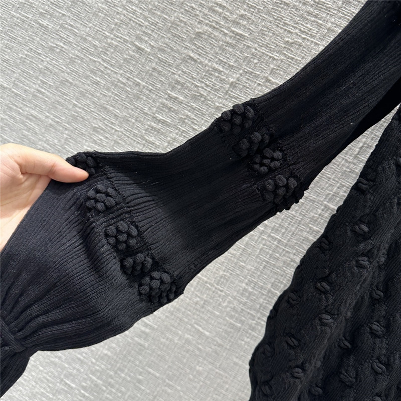 Ch**el hook fastening knitted cardigan in black