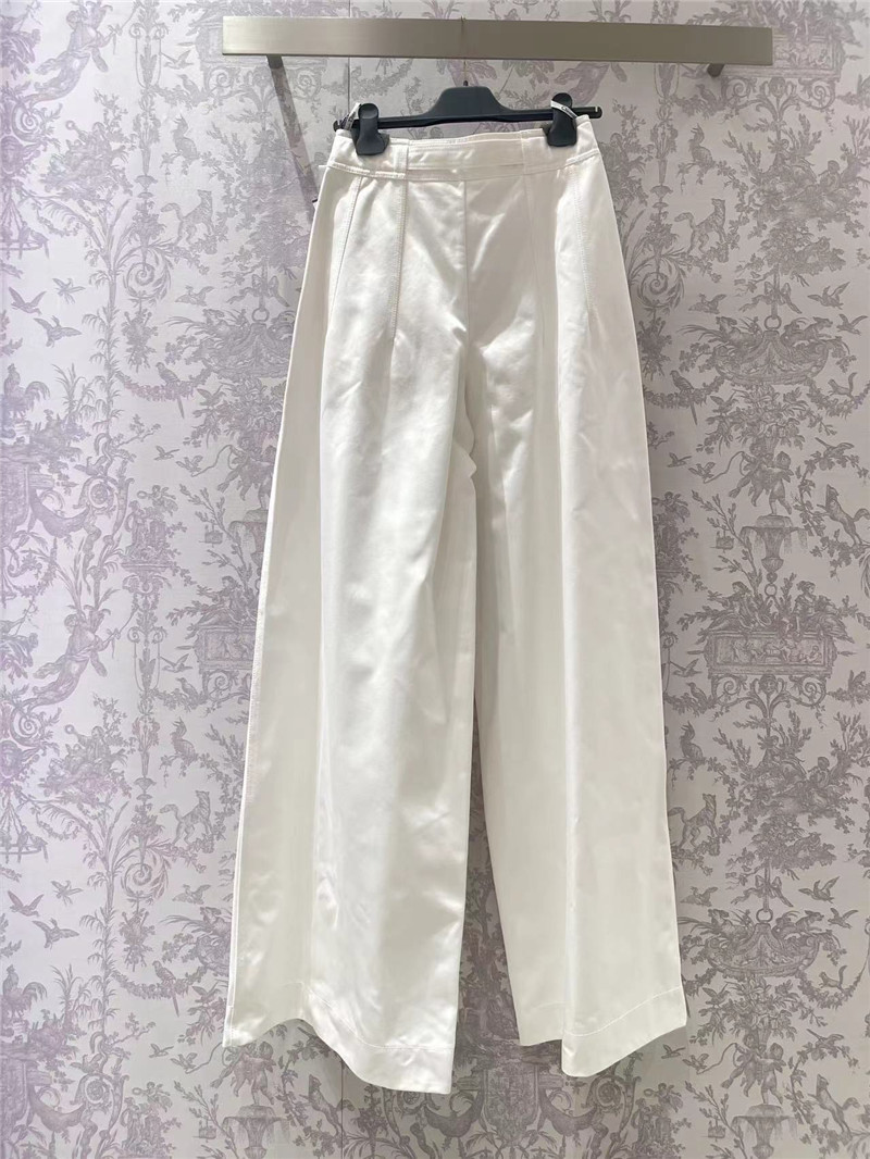 D10r white high waist loose trousers replica clothes