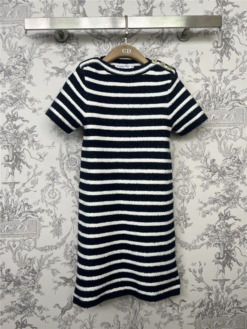 D10r knitted striped dress