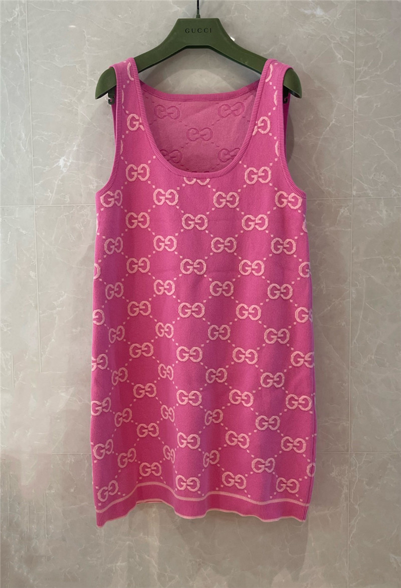 Gvc*1 pink knitted sundress replica clothing sites