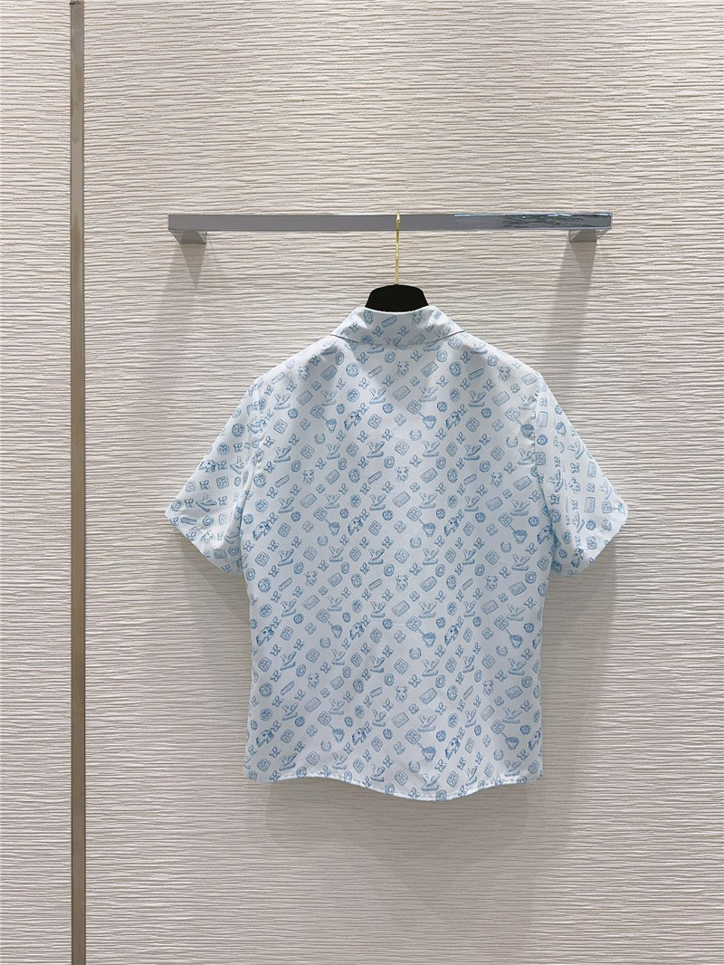 l0vis Vvtt0n lv lapel shirt + shorts set replica clothing
