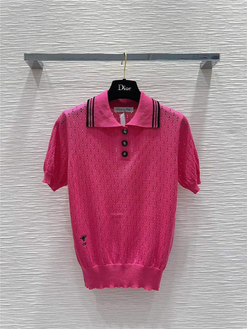 D10r classic lapel short sleeve sweater replica clothing