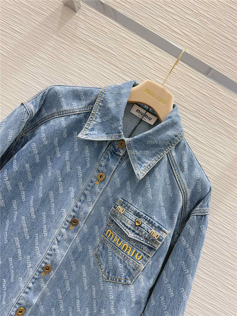M1um1u denim shirt replica designer clothing websites