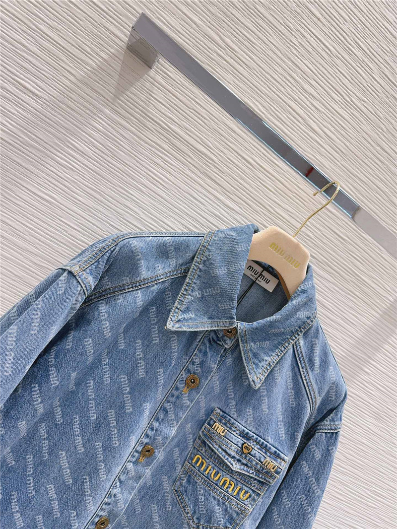 M1um1u denim shirt replica designer clothing websites