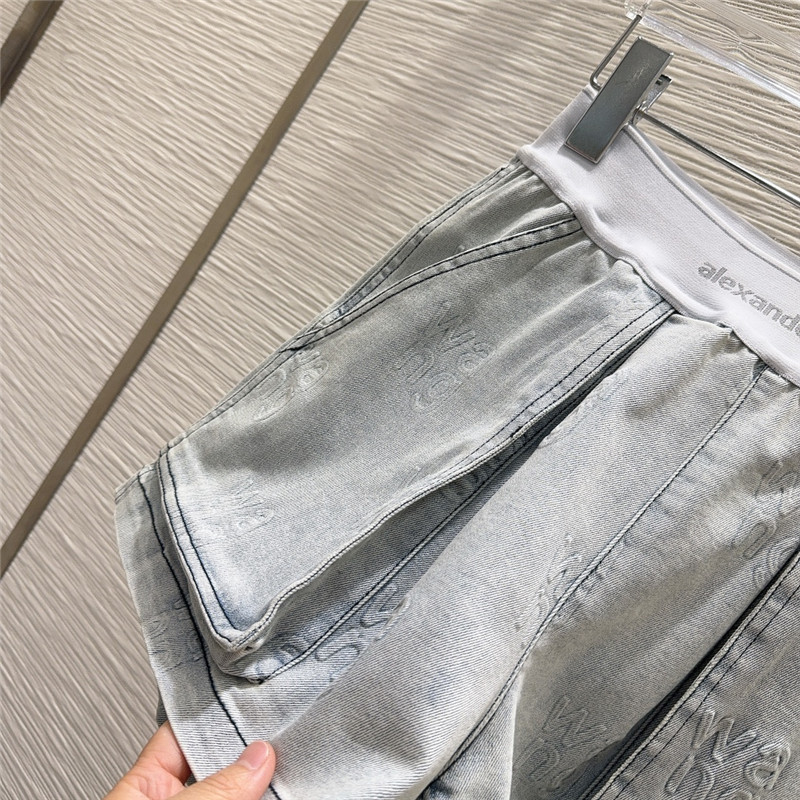 A1exa*der wang denim yeast washed denim suit replica clothes