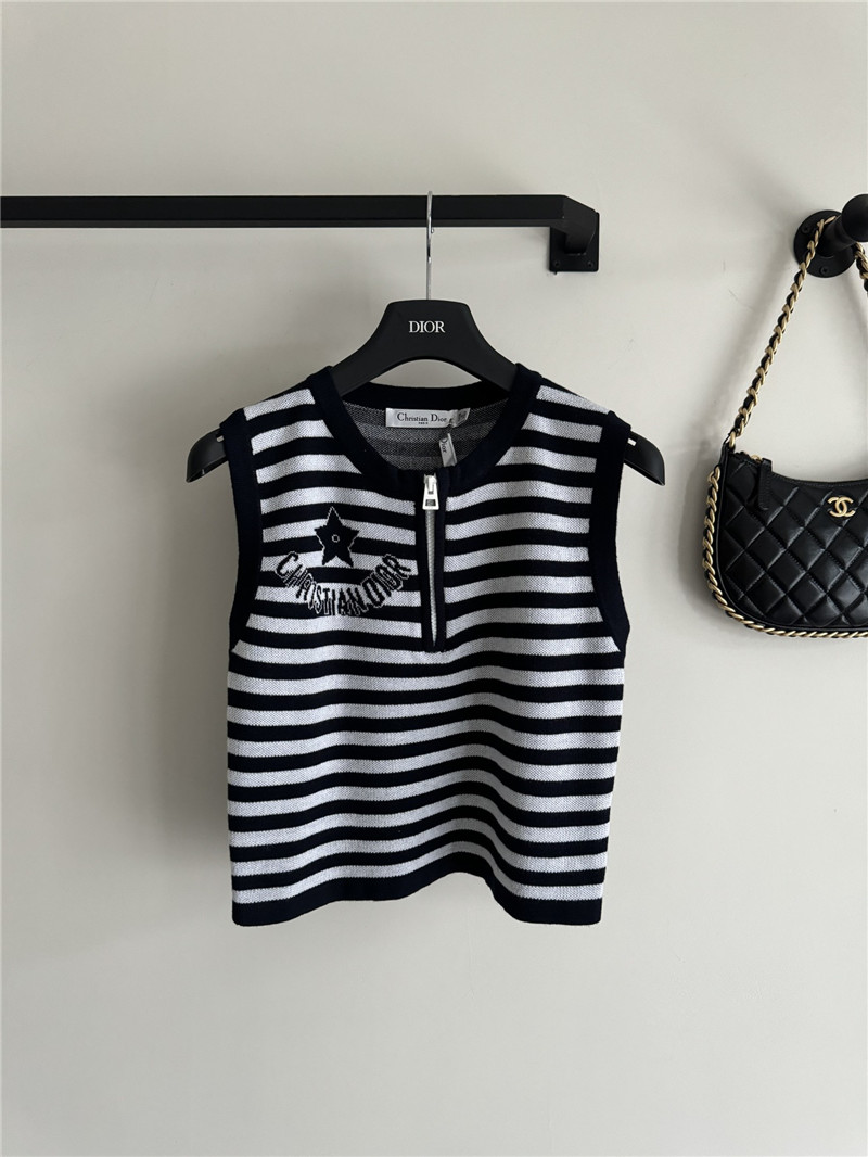 D10r knitted striped vest replicas clothes
