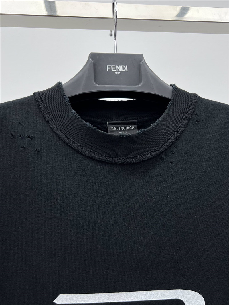 Ba1en*iaga ripped printed t-shirt replica d&g clothing
