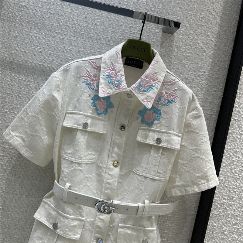 Gvc*1 full g jacquard white denim jacket replica d&g clothing