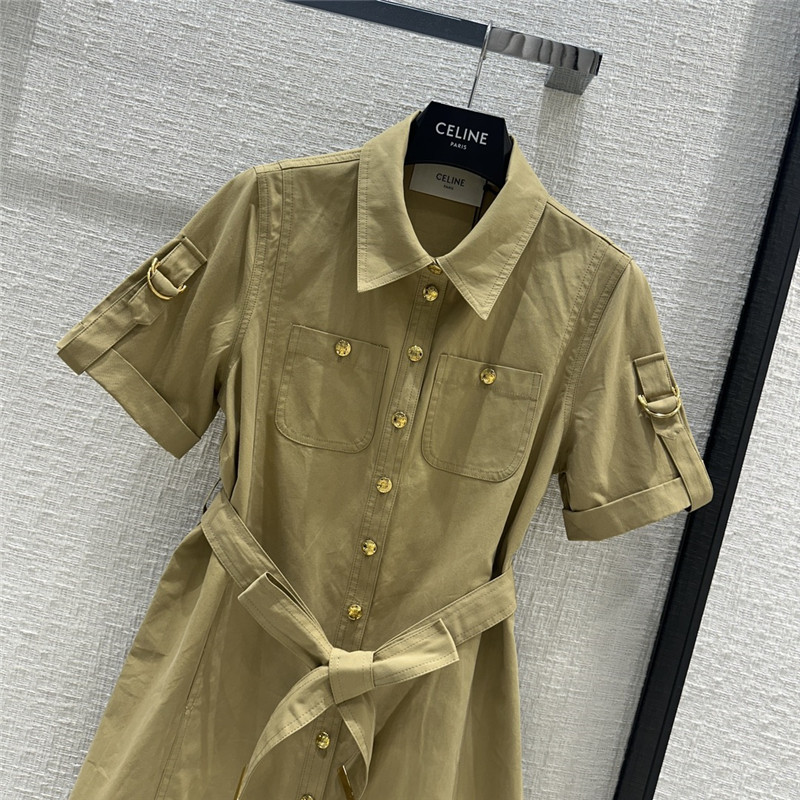 Ce1i*e safari style khaki dress replica clothing sites