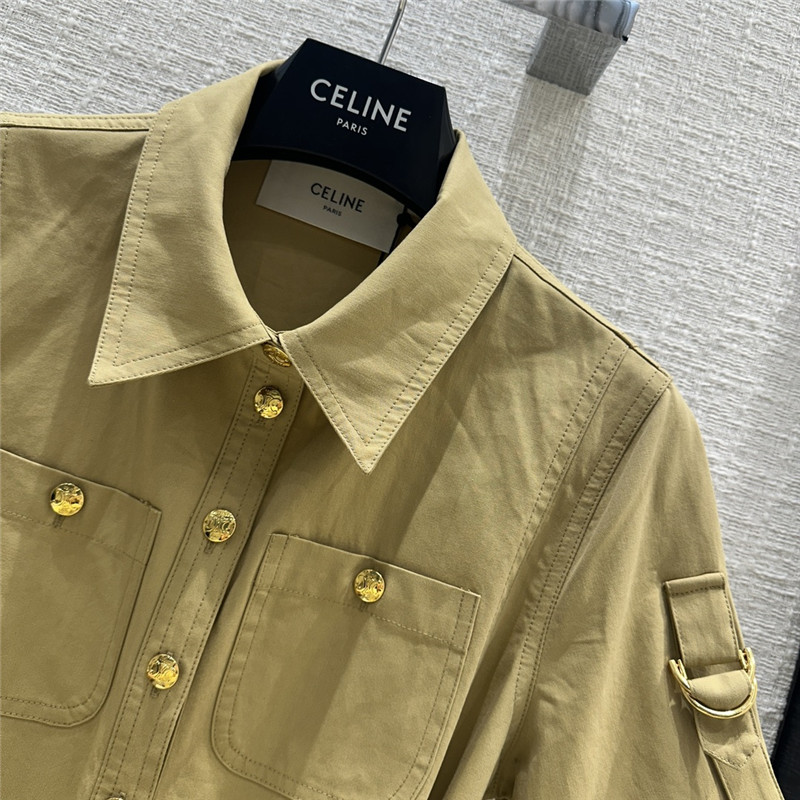 Ce1i*e safari style khaki dress replica clothing sites
