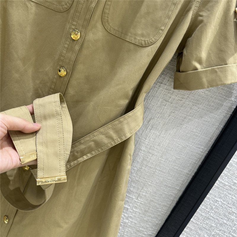 Ce1i*e safari style khaki dress replica clothing sites
