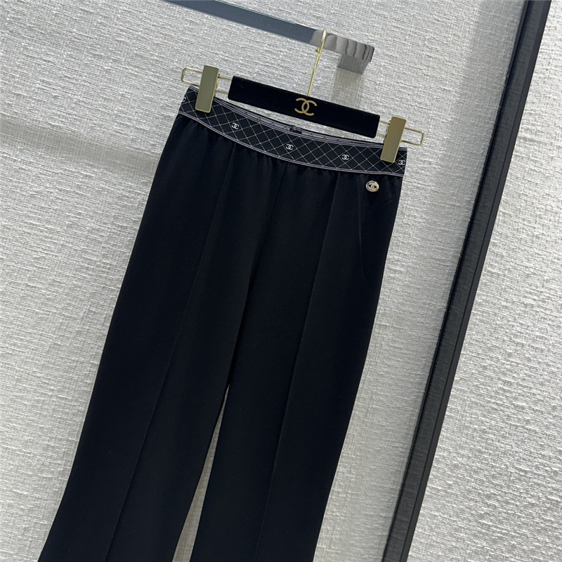 Ch**el letter web waist bootcut pants replica d&g clothing