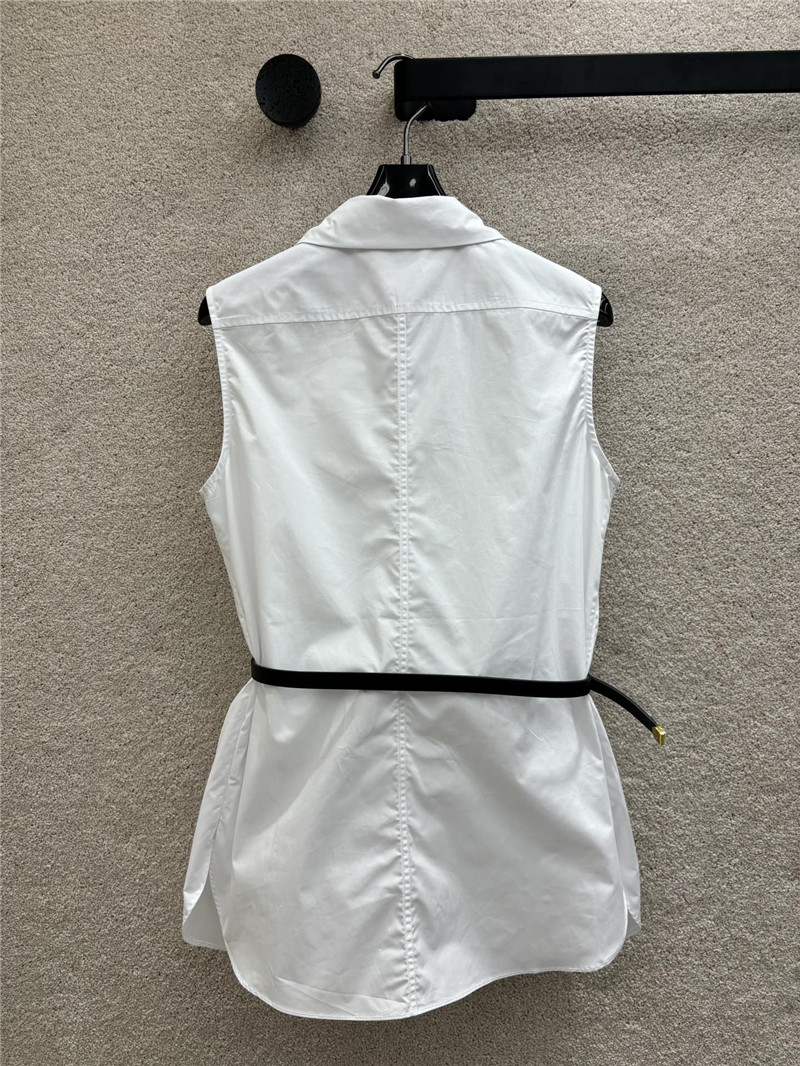 D10r sleeveless letter embroidered shirt replica d&g clothing