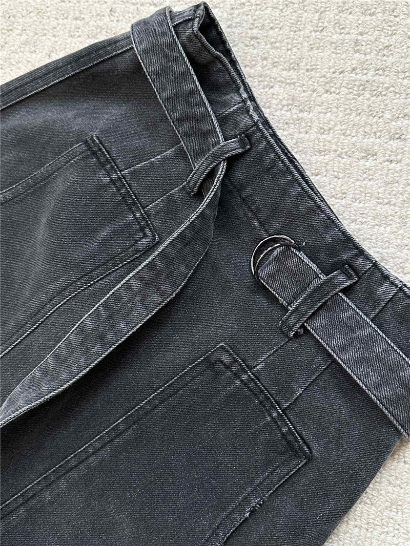 Pra*a belt denim skirt replica clothing sites