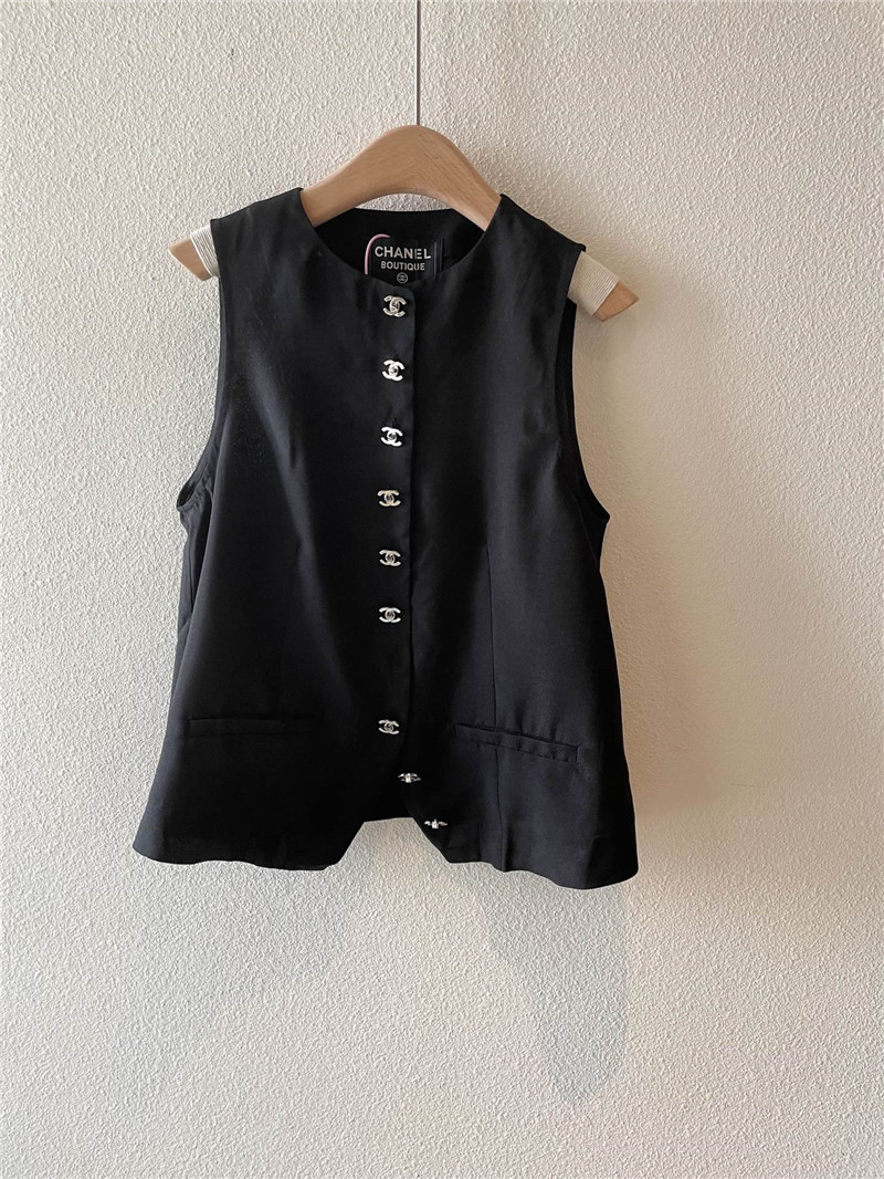 Ch**el linen cotton vest replica designer clothing websites