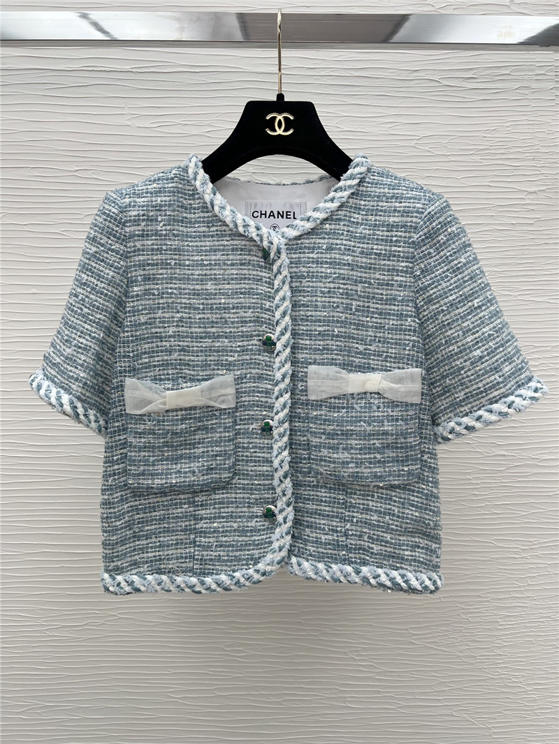 Ch**el new short sleeve jacket replica designer clothing websites