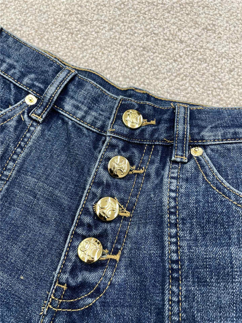Ce1i*e buttoned slim denim shorts replica d&g clothing