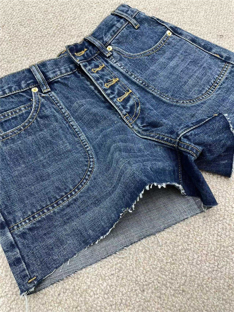 Ce1i*e buttoned slim denim shorts replica d&g clothing